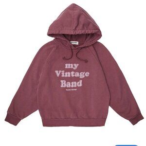 Tocoto Vintage Hooded Sweatshirt "Vintage Band" Size 14 Organic Cotton Unisex